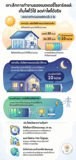การทำงานของแบตเตอรี่ระบบโซลาร์เซลล์