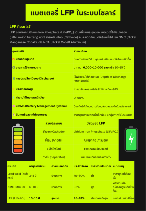 แบตเตอรี่ LFP ในระบบโซลาร์เซลล์