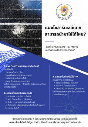 แผงโซลาร์เซลล์แตก สามารถนำมาใช้ได้ไหม?