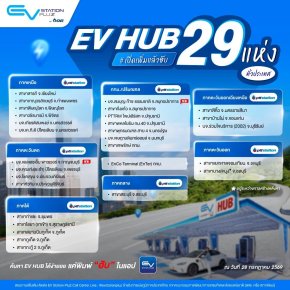 EV HUB อัพเดต : เปิดแล้ว 29 แห่ง