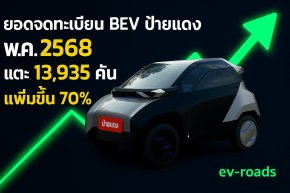 ยอดจดทะเบียน BEV ป้ายแดง พ.ค. 2568