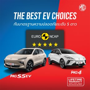NEW MG S5 EV ต้องได้กี่คะแนน? ถึงได้มาตรฐานความปลอดภัย 5 ดาว