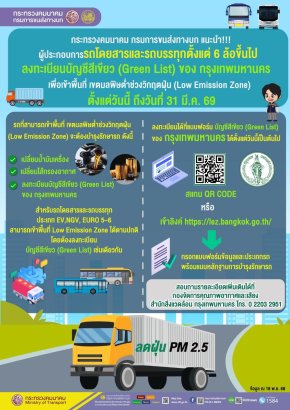 คมนาคม ผนึก กรมขนส่งทางบก และกทม.ส่งเสริมใช้รถโดยสารพลังงานไฟฟ้าลดฝุ่น PM 2.5