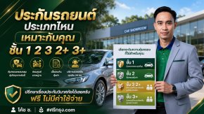 ประกันรถยนต์ประเภทไหนเหมาะกับคุณ? ชั้น 1, 2, 3, 2+, 3+