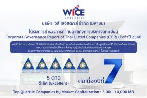 WICE คงมาตรฐานการกำกับดูแลกิจการระดับดีเลิศ ปีที่ 7 