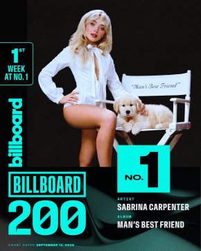 Sabrina Carpenter ส่งอัลบั้ม Mans Best Friend เดบิวต์อันดับ 1 ชาร์ต Billboard 200 พร้อมสร้างตำนานบทใหม่กับ "Tears" กลางสายฝนบนเวที 2025 VMAs