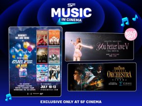 SF MUSIC IN CINEMA จัดเต็มคอนเทนต์ดนตรี บนจอยักษ์ เสียงกระหึ่ม เต็มอารมณ์  ที่โรงภาพยนตร์ เอส เอฟ เท่านั้น 