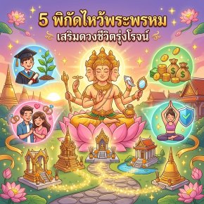 5 พิกัดไหว้ "พระพรหม" เสริมดวงชะตาชีวิตให้รุ่งโรจน์ครบทั้ง 4 ด้าน