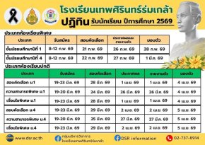 กำหนดการรับสมัครนักเรียน ชั้นมัธยมศึกษาปีที่ 1 และ 4 ปีการศึกษา 2569 - โรงเรียนเทพศิรินทร์ร่มเกล้า