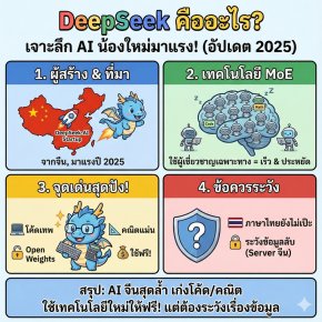 DeepSeek คืออะไร? เจาะลึก AI น้องใหม่มาแรงที่เก่งเรื่องเขียนโค้ดและคณิตศาสตร์ (อัปเดต 2025)
