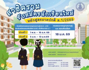 กำหนดรับสมัครสอบพรีเทส และสอบเข้า ม.1 ปีการศึกษา 2569 - โรงเรียนสาธิตมหาวิทยาลัยรามคำแหง (ฝ่ายมัธยม) 