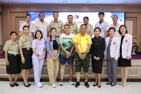 มื่อวันที่ 24 สิงหาคม 2569 แพทย์หญิงจิตติมา ปรีชา ผู้อำนวยการโรงพยาบาลทหารผ่านศึก พร้อมด้วย แพทย์หญิงเอินฟ้า ณ นคร รองผู้อำนวยการโรงพยาบาลทหารผ่านศึก (ฝ่ายบริหาร) และคณะ ให้การต้อนรับ คุณใหม่ เจริญปุระ นักแสดงและนักร้อง คุณปริศนา กล่ำพินิจ นักแสดง และเป็น