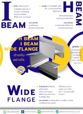 h beam I beam wide flange ต่างกันอย่างไร