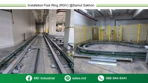 Delivering products and installing the FAST RING RGV conveyor system in Samut Sakhon Province