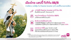 เมืองไทย แฮปปี้ รีเทริน์ 88/8 คุ้มครองชีวิตสูงถึง 800%