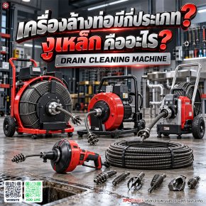 เครื่องล้างท่อ งูเหล็ก คืออะไร? มีกี่ประเภท ใช้แก้ท่อตันอย่างไร พร้อมเครื่องล้างท่อ RIDGID