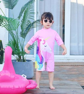 ชุดว่ายน้ำเด็ก Pink Unicorn (SW152 )