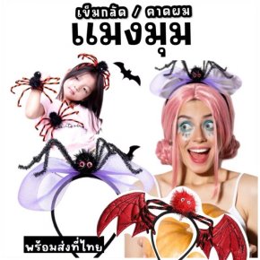 เข็มกลัดแมงมุม (ขนาดตัว 30 cm) มีที่กลัดด้านหลัง 