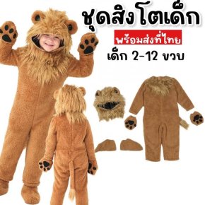 ชุดแฟนซีเด็ก ชุดสิงโตเด็ก มาเป็นชุดตัวยาวมีซิปด้านหลัง