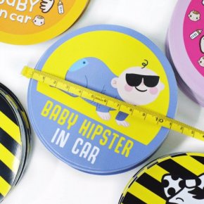 สติ๊กเกอร์ติดรถ BabyINCar สีไม่ซีด ทนแดดทนฝน