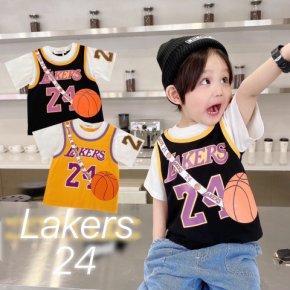 Lakers 24เสื้อแขนกุดดีไซน์ลุคสปอร์ตเท่ๆเสื้อแขนสั้น