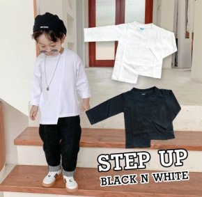 Step Up Black n White เสื้อแขนยาวผ้า cotton