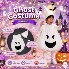 ชุดฮาโลวีนเด็กผีน้อยน่ารัก Ghost Costume 