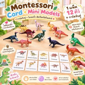 Montessori Card + mini models โมเดลจิ๋ว พร้อมการ์ดจับคู่