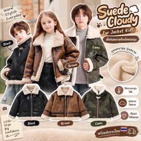 เสื้อกันหนาวแจ็กเก็ตหนังกลับหนังนุ่ม (STREET244)
