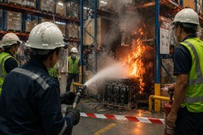 รับมือ Thermal Runaway: คู่มือ จป. ในการระงับเหตุเพลิงไหม้แบตเตอรี่ลิเธียมไอออนในคลังสินค้า