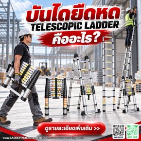 บันไดยืดหด TELESCOPIC LADDER คืออะไร? ดีไหม ปลอดภัยไหม และเลือกอย่างไรให้เหมาะกับงาน