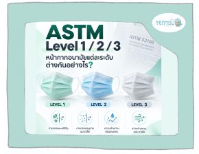 ASTM คืออะไร หน้ากากอนามัย Level 1 2 3 ต่างกันยังไง