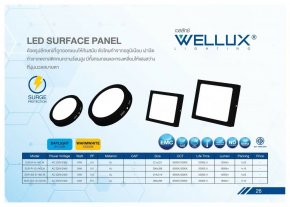 โคมดาวน์ไลท์ โคมสปอร์ตไลท์  โคมถนนโซล่าเซลล์ และ หลอดไฟ WELLUX