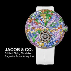 JACOB & CO. Brilliant Flying Tourbillon Baguette Pastel Arlequino 