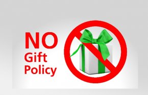 "NO GIFT POLICY" งดรับของวัญ ของกำนัล ในช่วงเทศกาลปีใหม่ และโอกาสอื่นๆ