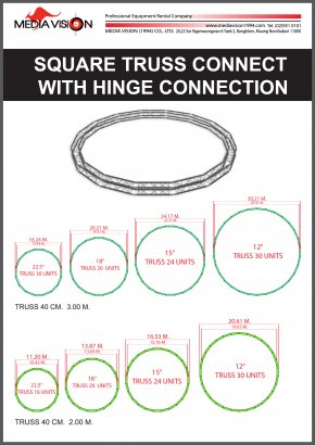 SQUARE TRUSS CONNECT WITH HINGE CONNECTION