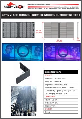 3x7 MM. SEE THROUGH CORNER INDOOR / OUTDOOR SERIES I