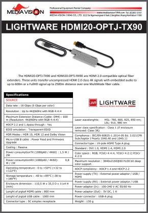 LIGHTWARE HDMI20-OPTJ-TX90