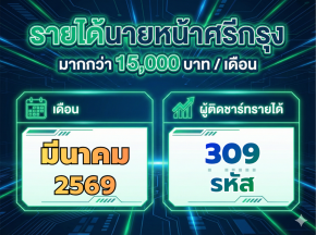 รายได้ต่อเดือนนายหน้าศรีกรุง มีนาคม 2569