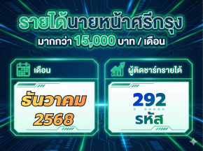 รายได้ต่อเดือนนายหน้าศรีกรุง ธันวาคม 2568