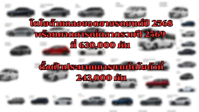 โตโยต้าแถลงยอดขายรถยนต์ปี 2568 พร้อมคาดการณ์ตลาดรวมปี 2569 ที่ 630,000 คัน  ตั้งเป้าประมาณการขายโตโยต้าที่ 243,000 คัน