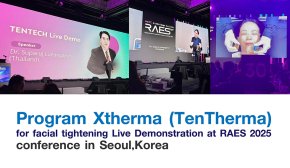 Program Xtherma (TenTherma) for facial tightening Live Demonstration at RAES 2025 conference in Seoul, Korea
