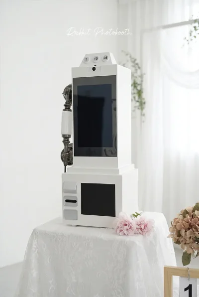 wedding video guestbook service in thailand by rabbit photobooth guests recording video messages for bride and groom