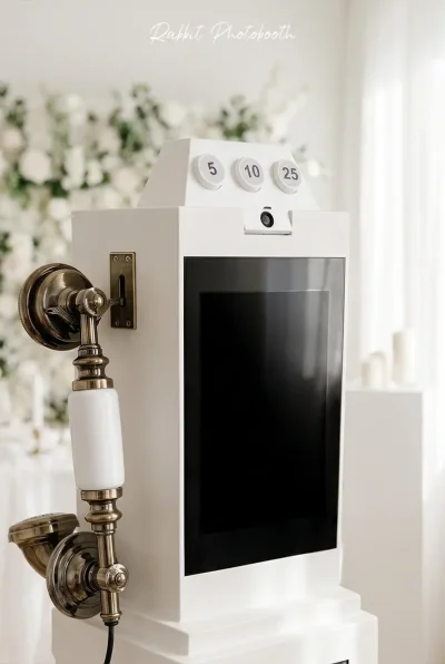 wedding video guestbook service in thailand by rabbit photobooth guests recording video messages for bride and groom