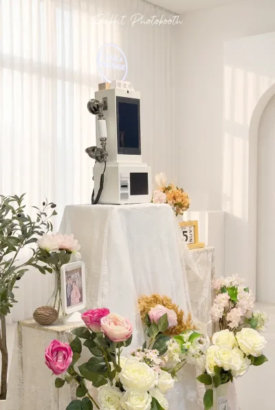 wedding video guestbook service in thailand by rabbit photobooth guests recording video messages for bride and groom