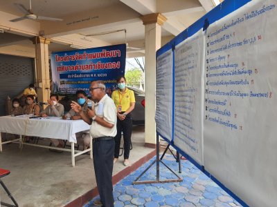 ประชาคมโครงการจัดทำแผนพัฒนา เทศบาลตำบลท่าเชียงทอง ประจำปีงบประมาณ 2566 (แก้ไข เปลี่ยนแปลงเพิ่มเติมและทวนแผนพัฒนา) ณ ศาลาวัดสันมะกรูด