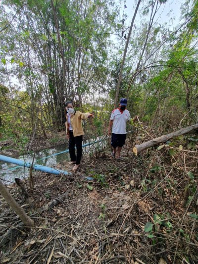 ลงพื้นที่ทดสอบเครื่องสูบน้ำ โครงการปรับปรุงซ่อมแซมสถานีสูบน้ำด้วยไฟฟ้า บ้านสันมะกรูด หมู่ที่ 2 ตำบลบ้านแป้น อำเภอเมืองลำพูน จังหวัดลำพูน