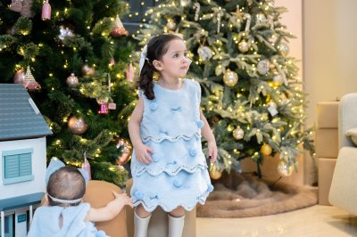 Blue Christmas Tree Dress