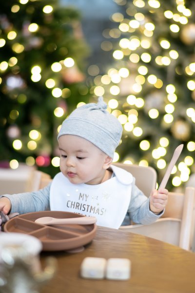 Onesie with beanie hat - Grey (Name Personalization)