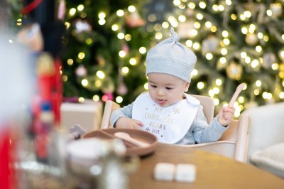 Onesie with beanie hat - Grey (Name Personalization)